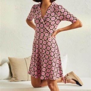 Boden Flare Fixed Wrap Jersey Dress